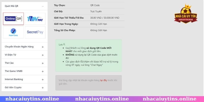 Giao dịch nạp rút siêu tốc được nhà cái tối ưu triệt để