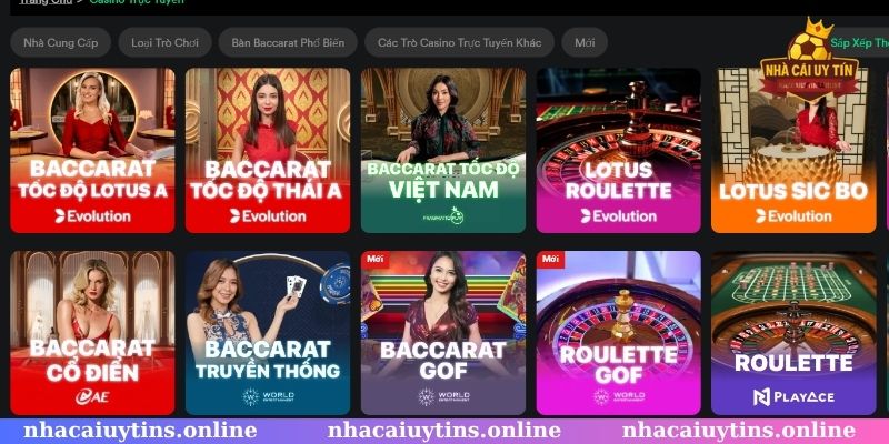 Sòng bạc Live Casino chuyên nghiệp, đa dạng bàn cược